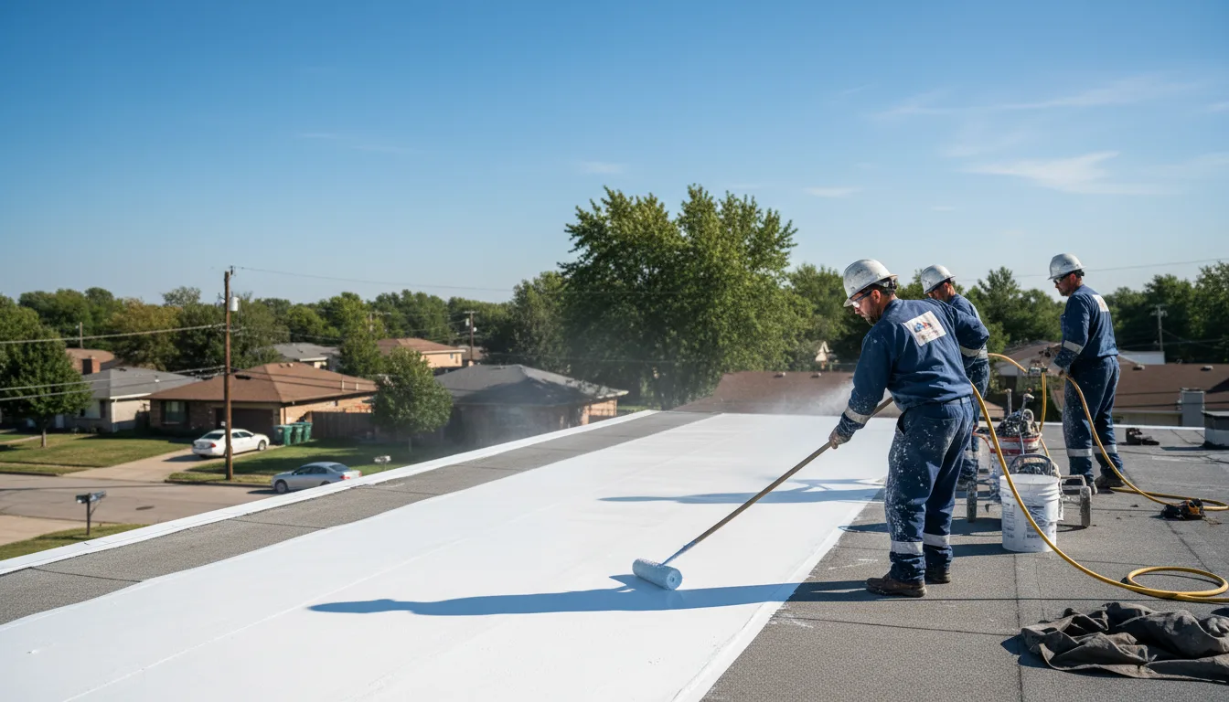 Commercial roof coating in Fairview, IL near me